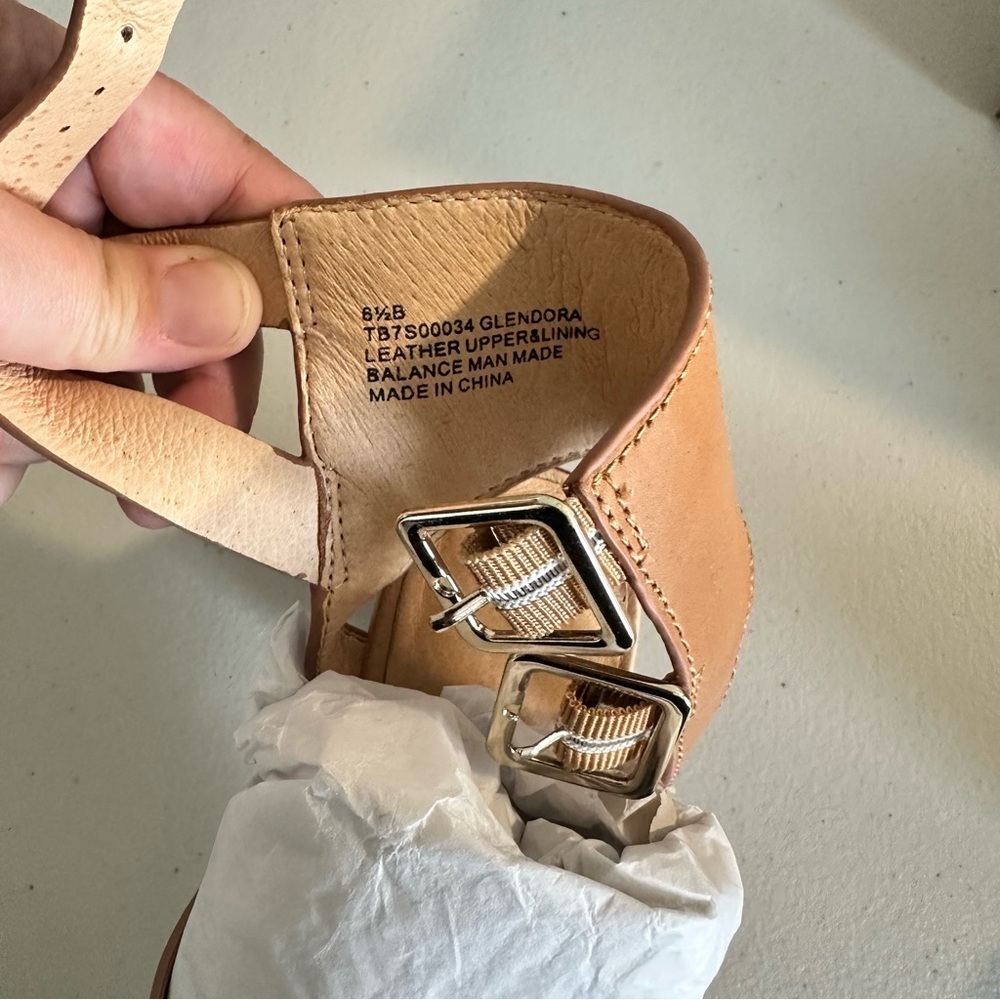 Tommy Bahama Glendora Tan Strappy Leather Sandals - Picture 4 of 5